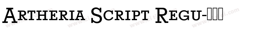 Artheria Script Regu字体转换